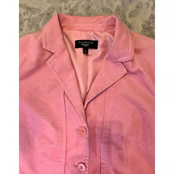 TALBOTS Petite Pink Corduroy Blazer Lined - Picture 4 of 4